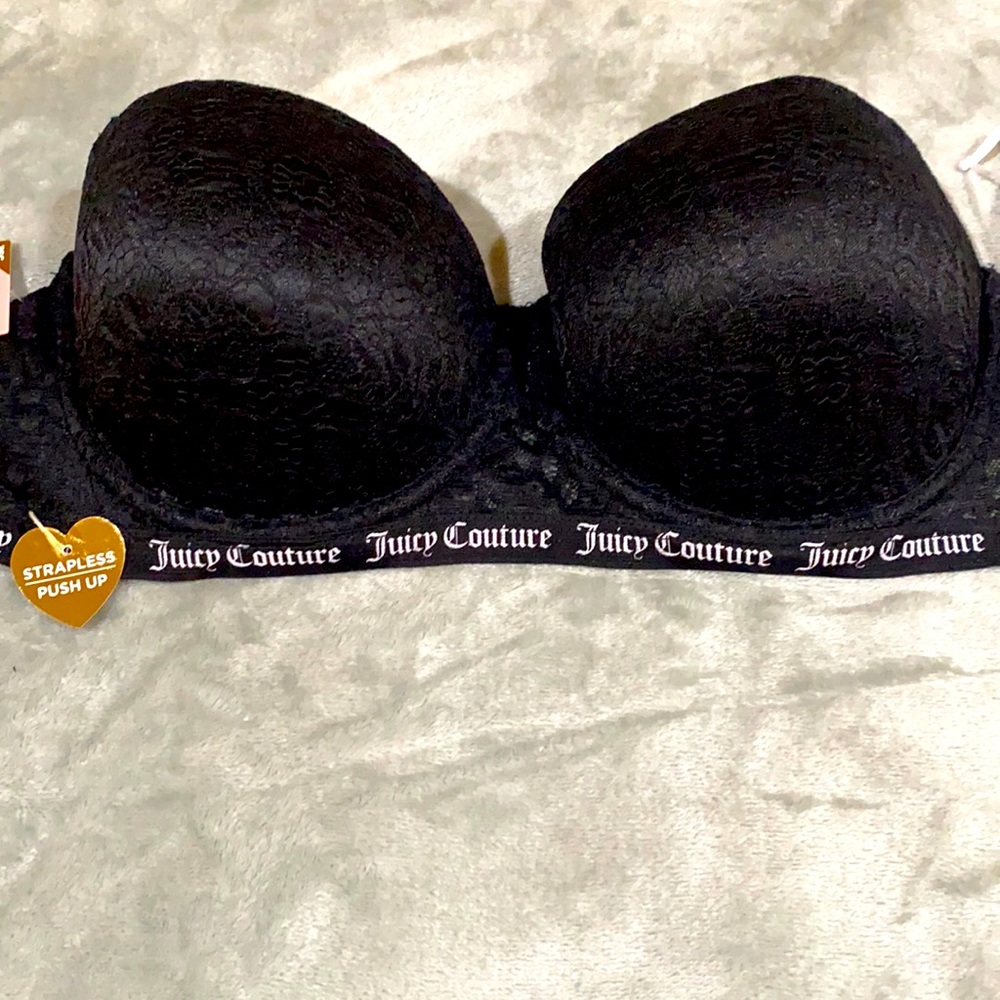 Black Strapless Bra 36C